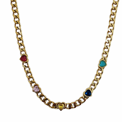 Cora Rainbow Gold Necklace