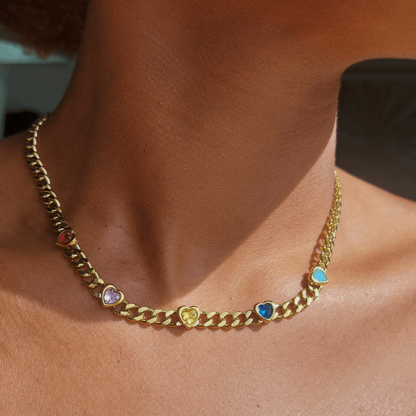 Cora Rainbow Gold Necklace